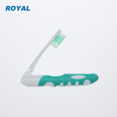 China toothbrush factory two colors foldable travel toothbrush