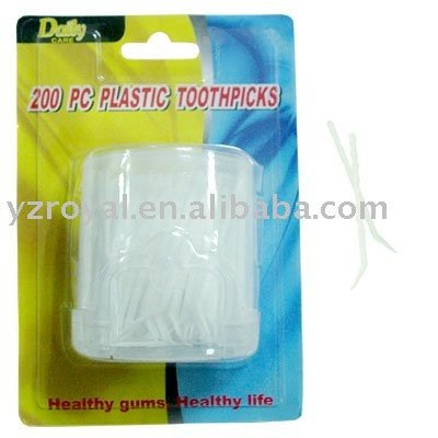 Solid plastic toothpicks C3200 & 200 pcs/plastic jar