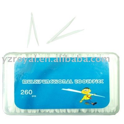 Hollow plastic toothpicks C3260 & 260 pcs/plastic box