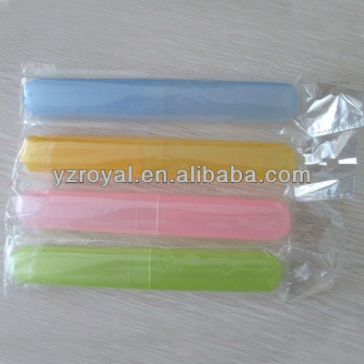 Transparent plastic toothbrush travel case