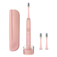 SG986 Adult Rose Pink gold Sonic Electrical Toothbrush with Toothbrush holder