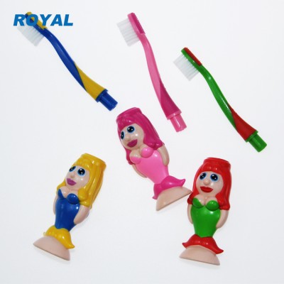 New design 3d mermaid cartoon kid toothbrush