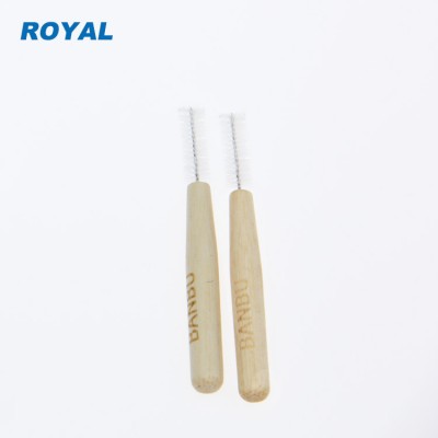 Natural wooden bamboo adult interdental brushes